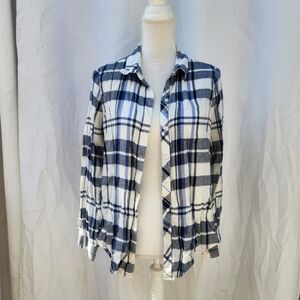 Lucky Brand Flannel Blue Button Up